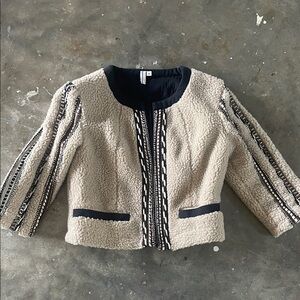 Bl^nk London Sherpa Crop Jacket NWOT fully lined no flaws
